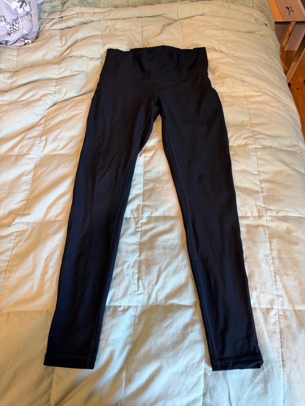 lululemon athletica Black High-Rise Leggings with Mesh-detailing